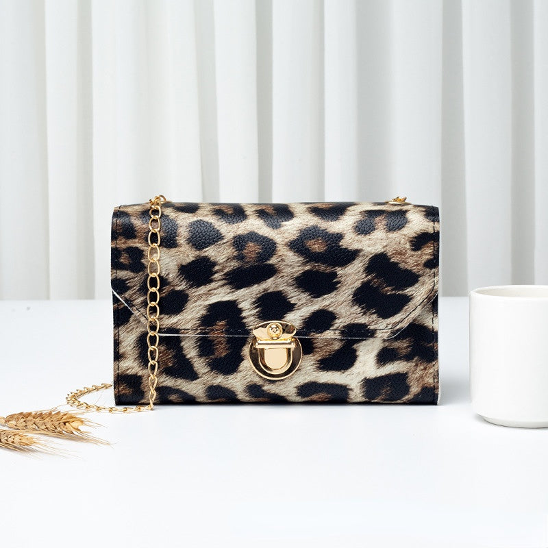 Wholesale PU Leopard Small Square Bag